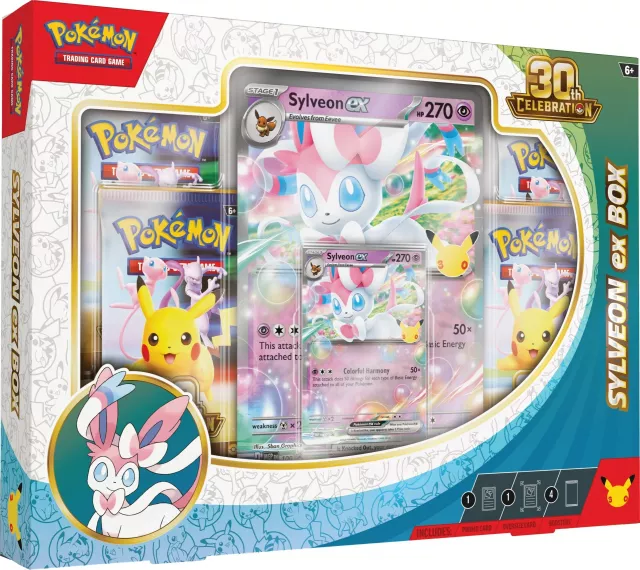 Kartová hra Pokémon TCG: 30th Celebration - Sylveon ex Box - Zberateľská kartová hra TCG