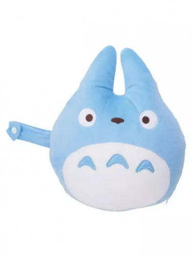 Cestovný vankúš za krk Ghibli - Blue Totoro (s kapucňou)