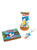 Darčekový set Sonic - pohár, podtácok, kľúčenka