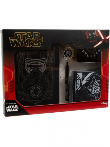 Darčekový set Star Wars - Kylo Ren (ponožky, pero, zápisník, kľúčenka, podtácky)