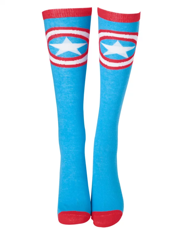 Ponožky dámske Marvel - Captain America Shield (podkolienky)