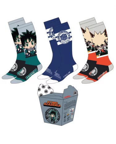 Ponožky My Hero Academia - Izuku & Bakugo (3 páry) (veľkosť: 35/41)