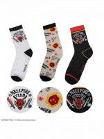 Ponožky Stranger Things - Hellfire Club (veľkosť 35/45) (3 páry)