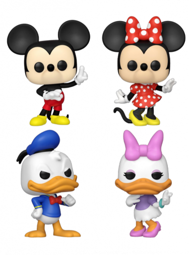 Figúrka Disney - Mickey/Minnie/Donald/Daisy (Funko POP! 4-Pack)
