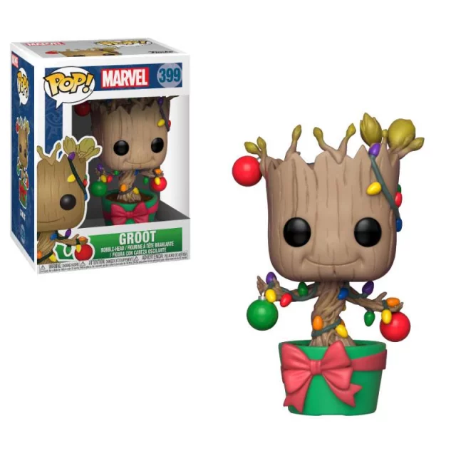 Figúrka Guardians of the Galaxy - Holiday Groot with Lights & Ornaments (Funko POP! Bobble-Head)