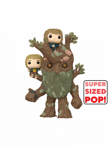 Figúrka Lord of the Rings - Treebeard With Merry & Pipin (Super Sized POP! Movies 1579)