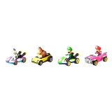 Figúrka Mario Kart - 4-Pack Mario, Luigi, Donkey Kong, Dry Bones (Hot Wheels)