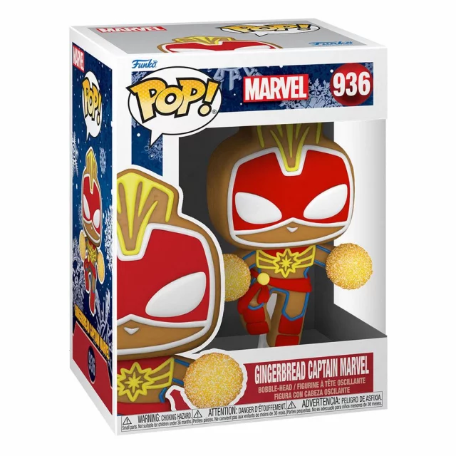 Figúrka Marvel - Gingerbread Captain Marvel (Funko POP! Marvel 936)