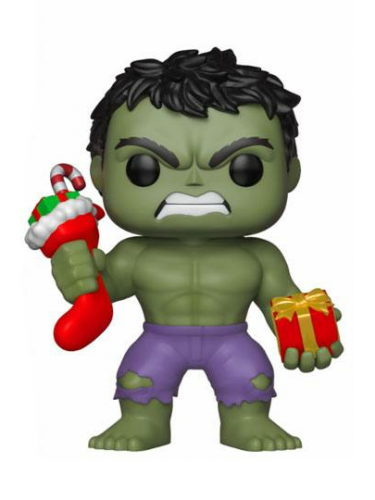 Figúrka Marvel - Holiday Hulk with Stockings and Plush (Funko POP! Bobble-Head)