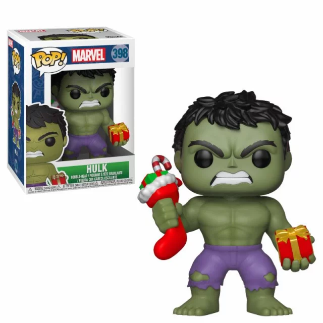 Figúrka Marvel - Holiday Hulk with Stockings and Plush (Funko POP! Bobble-Head)