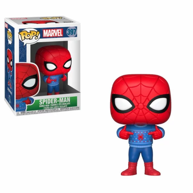 Figúrka Marvel - Spider-Man Holiday Ugly Sweater (Funko POP! Bobble-Head)