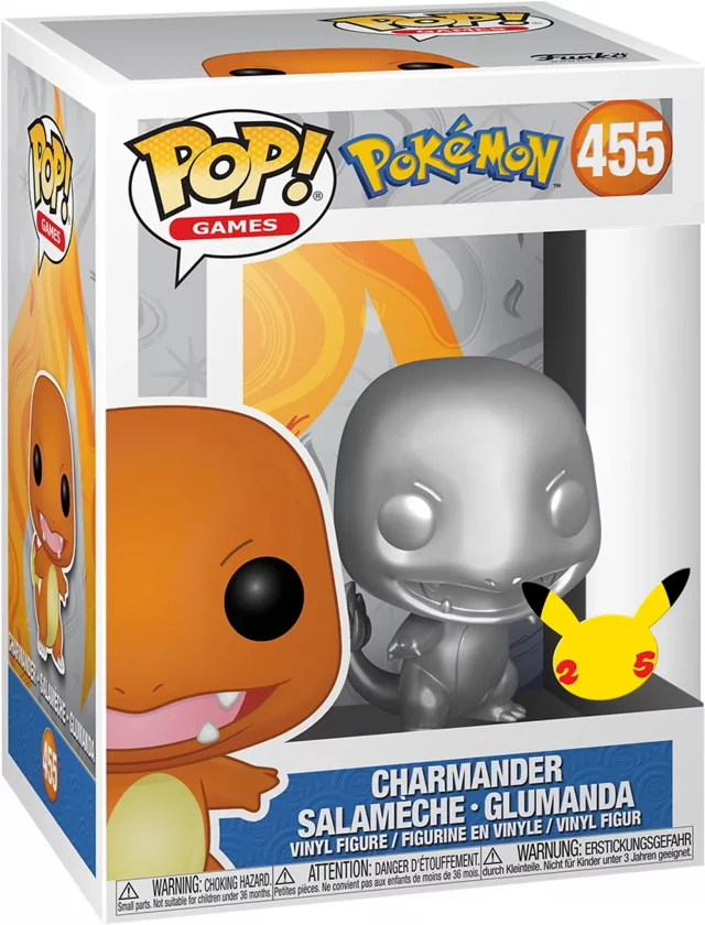 Figúrka Pokémon - Charmander Silver (Funko POP! Games 455)
