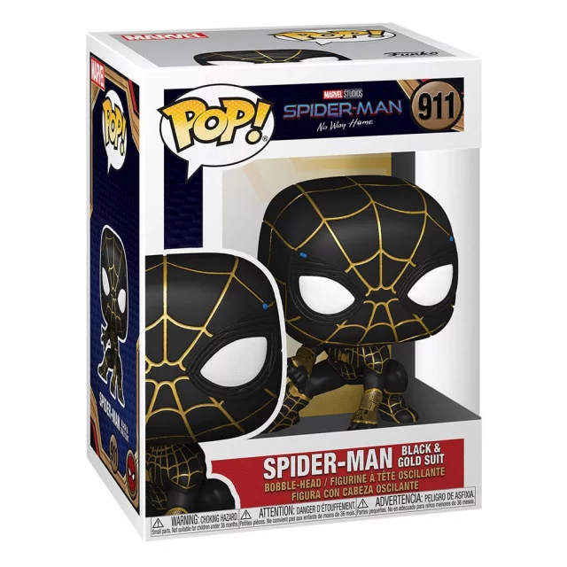 Figúrka Spider-Man: No Way Home - Spider-Man Black & Gold Suit (Funko POP! Marvel 911)