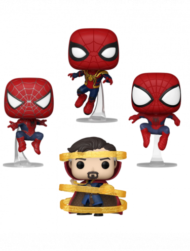 Figúrka Spider-Man - Spider-Man/Friendly Neighborhood Spider-Man/Amazing Spider-Man/Doctor Strange (Funko POP! 4-Pack)