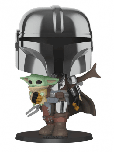 Figúrka Star Wars - Mandalorian with The Child (Funko Super Sized POP! Star Wars 380)