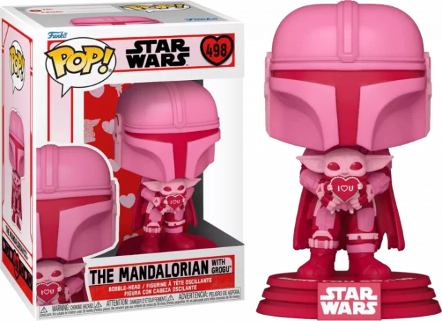 Figúrka Star Wars - The Mandalorian with Grogu Valentine (Funko POP! Star Wars 498)