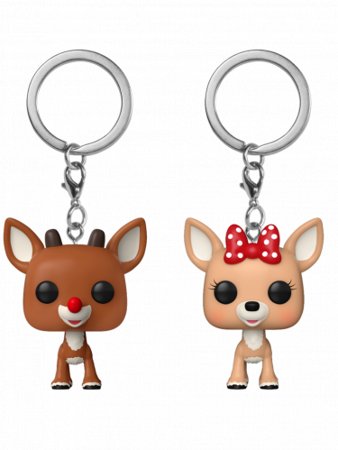 Kľúčenka Rudolph the Red-Nosed Reindeer - Rudolph & Clarice (Funko) (2 ks)