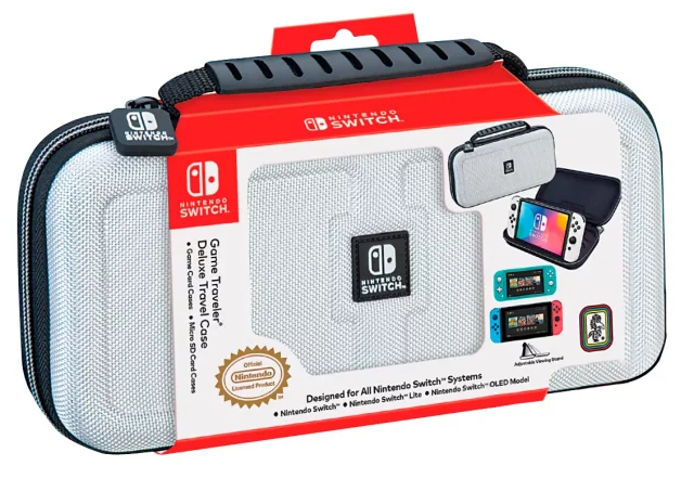 Luxusne cestovne puzdro pre Nintendo Switch bieločierne (Switch & Lite & OLED Model)
