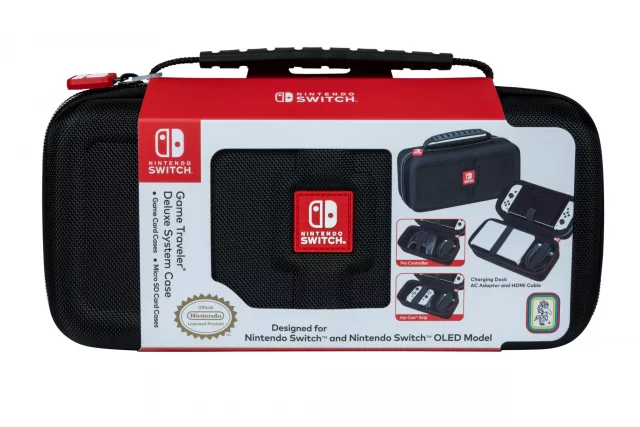 Luxusne prepravne puzdro pre Nintendo Switch čierne (Switch & OLED Model)