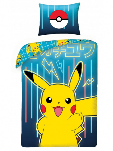 Obliečky Pokémon - Pikachu modré