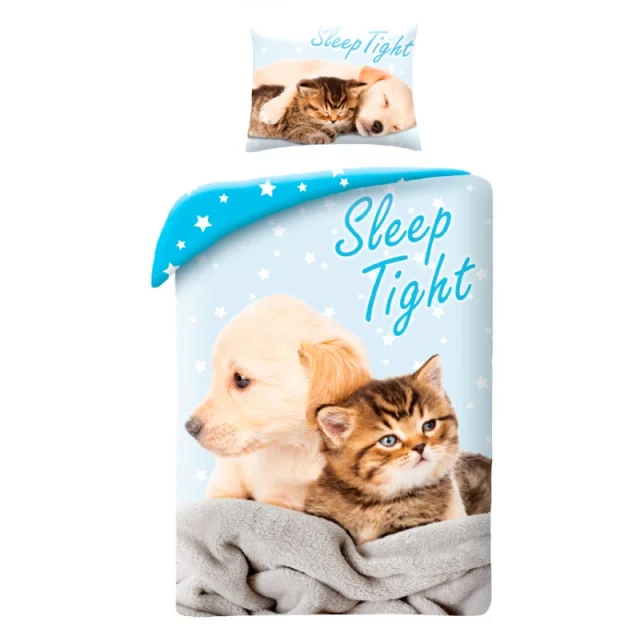 Obliečky Dogs & Cats - Sleep Tight + vak na chrbát