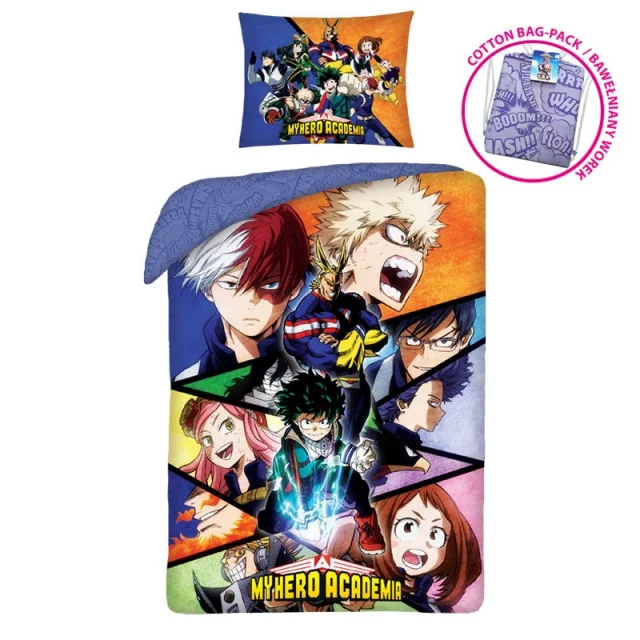 Obliečky My Hero Academia - Characters + vak na chrbát