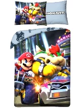 Obliečky Super Mario - Mario Kart with Bowser