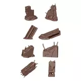 Modelársky doplnok AK Basing Bits - Concrete Ruins - AK-Interactive