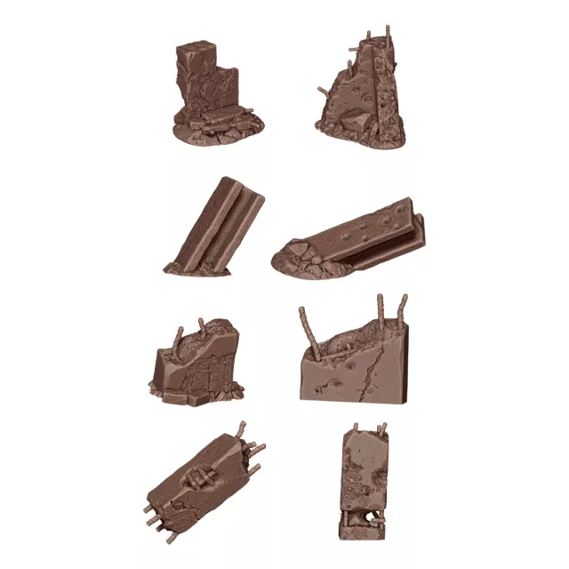 Modelársky doplnok AK Basing Bits - Concrete Ruins - AK-Interactive