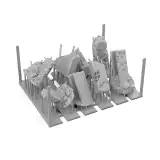 Modelársky doplnok AK Basing Bits - Concrete Ruins - Stolová hra