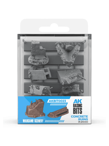 Modelársky doplnok AK Basing Bits - Concrete Ruins
