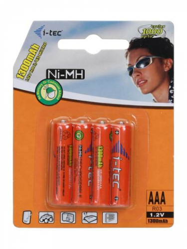 Nabíjacie batérie AAA i-Tec 1300 mAh, 4 ks (PC)