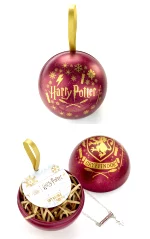 Vianočná ozdoba Harry Potter- Gryffindor (s príveskom vo vnútri)