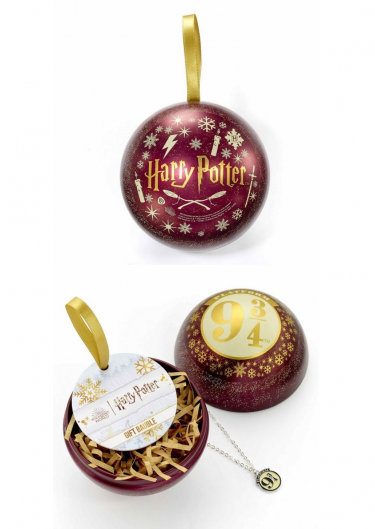 Vianočná ozdoba Harry Potter - Platform 9 3/4 (s príveskom vo vnútri)