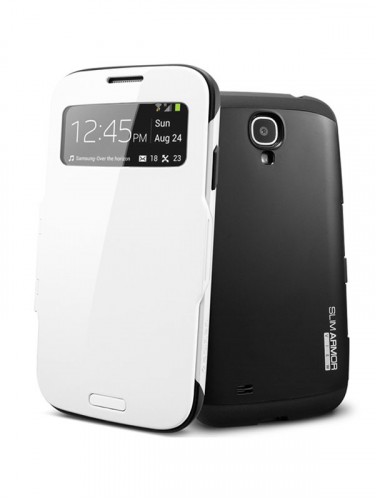 Odolný kryt SPIGEN SGP Slim Armor (biely) (Samsung Galaxy S4) (PC)