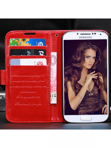 Puzdro Fashion (červené) (Samsung Galaxy S4) (PC)