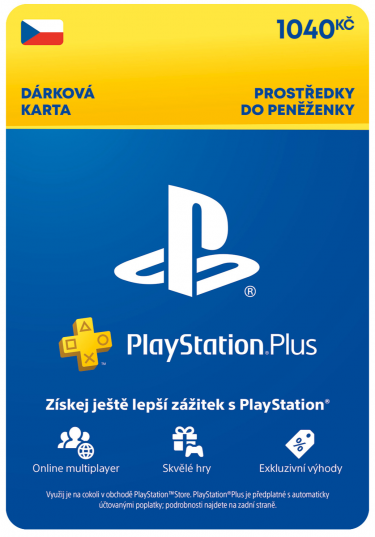 PlayStation Plus Extra - Kredit 1040 Kč (3M členství) pre CZ účty