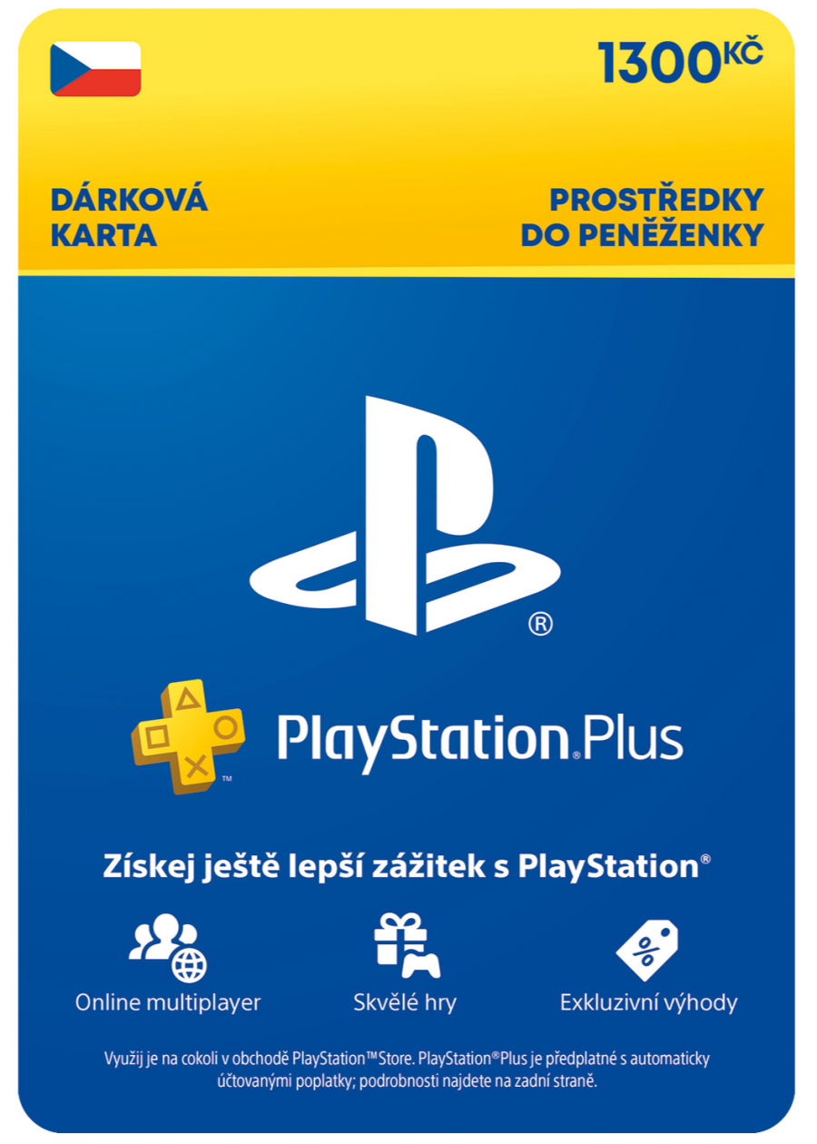 PlayStation Plus Premium - Kredit 1300 Kč (3M členstvo) pre CZ účty (DIGITAL)
