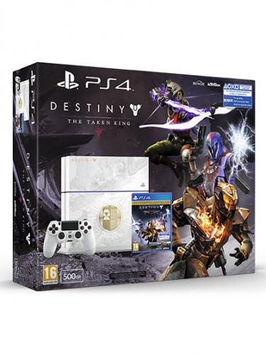 PlayStation 4 - herná konzola (500GB) (ľadovo biela) + Destiny: The Taken King (PS4)