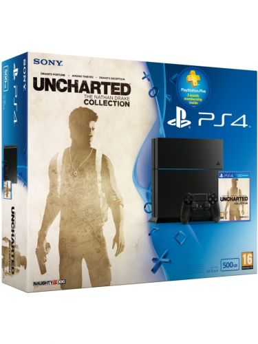PlayStation 4 - herná konzola (500GB) + Uncharted: The ND Collection (PS4)