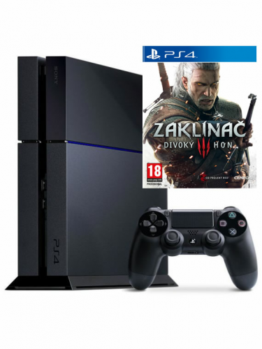 PlayStation 4 - herná konzola (500GB) + Zaklínač 3 CZ (PS4)