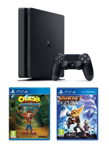 PlayStation 4 Slim - herná konzola (500GB) + Crash Bandicoot + Ratchet & Clank (PS4)