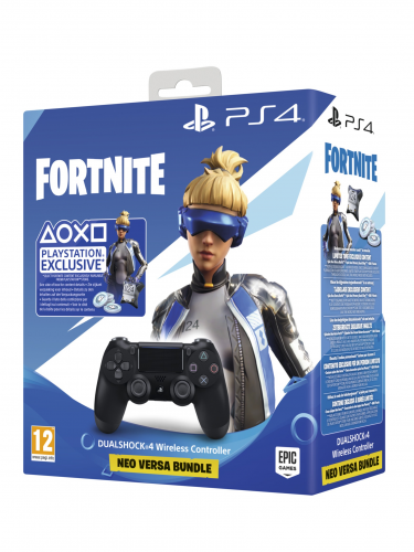 DualShock 4 ovládač - Čierny V2 + Fortnite (Neo Versa Bundle) (PS4)