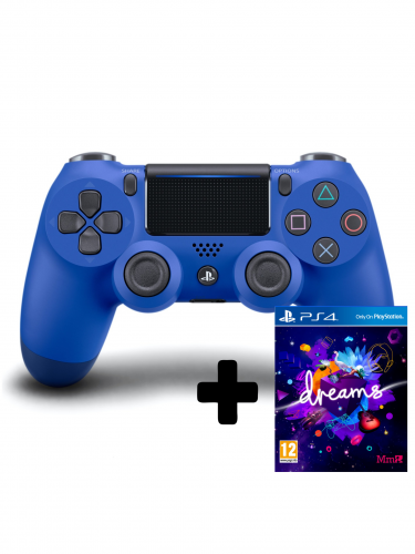 DualShock 4 ovladač - Modrý V2 + Dreams (PS4)