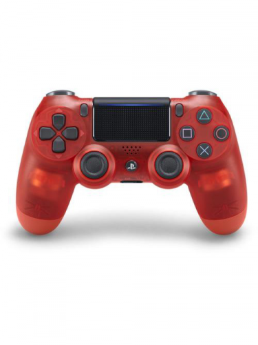 Gamepad DualShock 4 Controller -  priehľadný červený V2 (PS4)