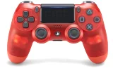 Gamepad DualShock 4 Controller -  priehľadný červený V2