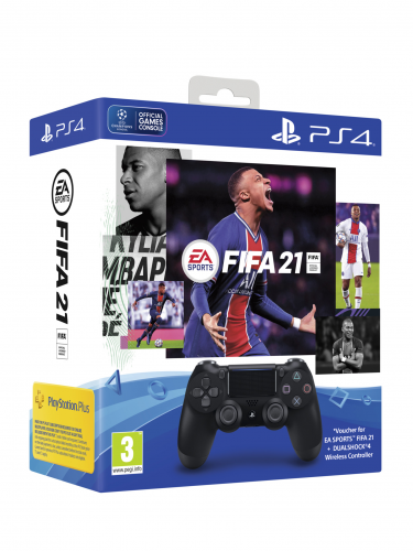 FIFA 21 + DualShock 4 ovládač čierny (PS4)
