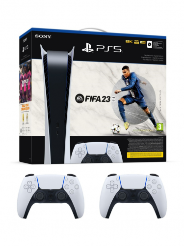 Konzola PlayStation 5 825 GB - Biela (Digital Edition) + FIFA 23 + ovládač podľa výberu (PS5)