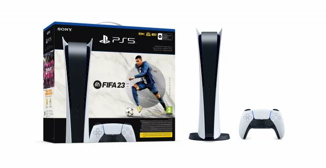 Konzola PlayStation 5 825 GB - Biela (Digital Edition) + FIFA 23 + ovládač podľa výberu