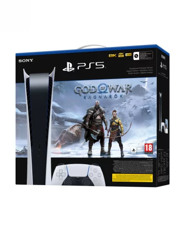 Konzola PlayStation 5 825 GB - Bílá (Digital Edition) + God of War Ragnarok